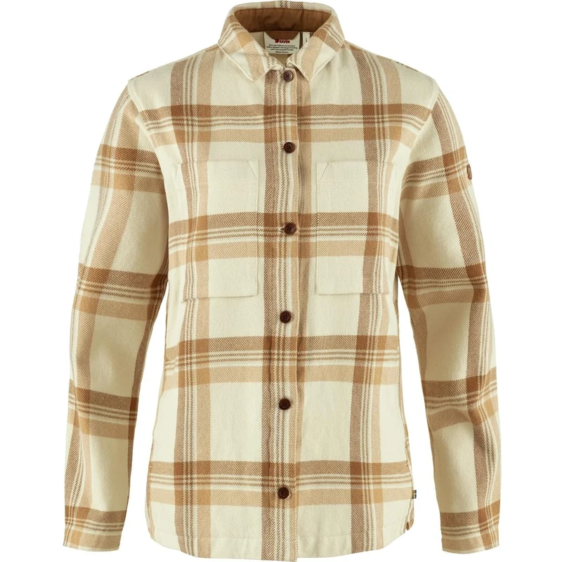 Fjällräven Damen Singi Flannel Overshirt, Chalk White/Dune Beige, XS