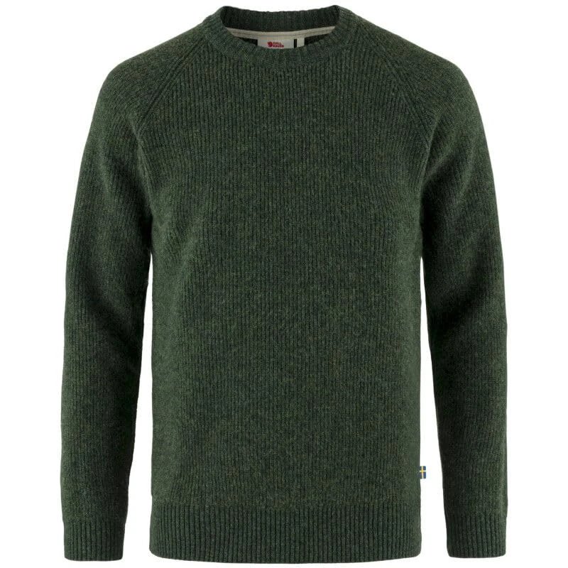 FJALLRAVEN 87165-662 Övik Rib Sweater M Sweatshirt Men's Deep Forest Size XS