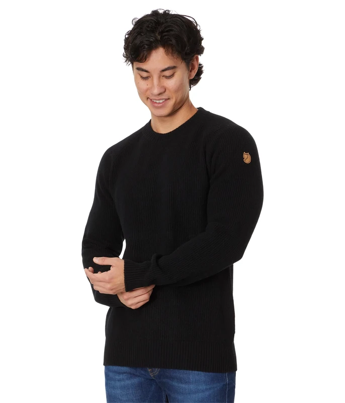 Fjallraven 87165-550 Övik Rib Sweater M Sweatshirt Men's Black Size S