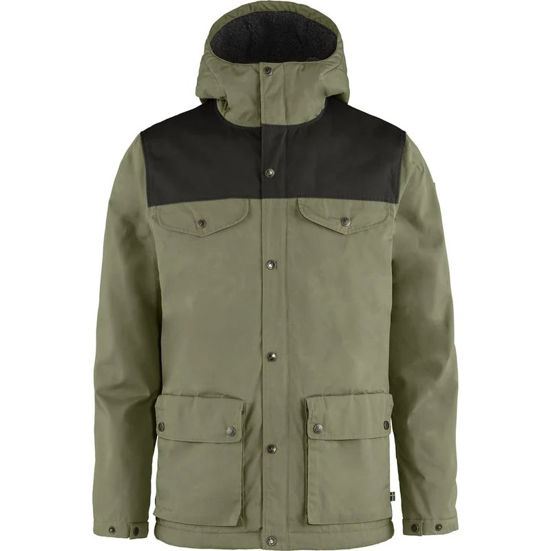 Fjällräven Herren Greenlandinter Jacket, Green/Dark Grey, M