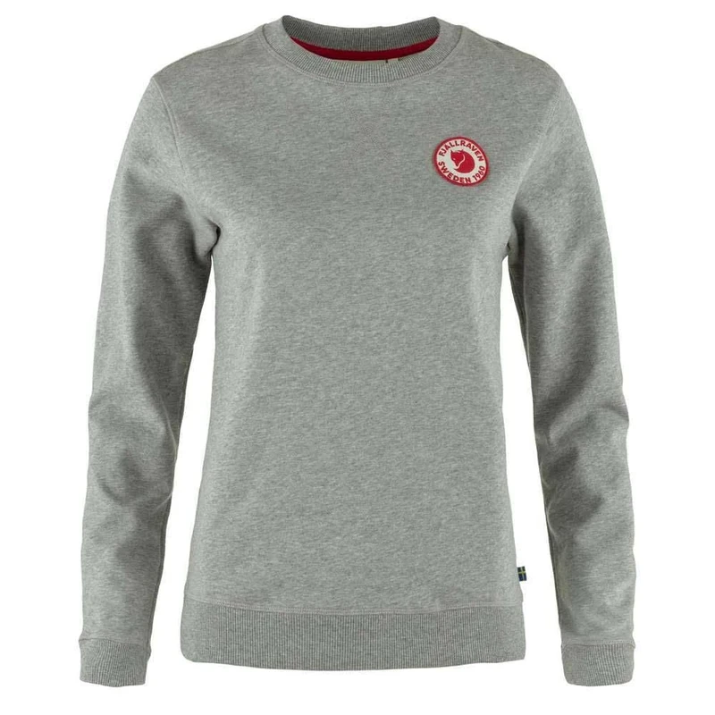 Fjallraven 87230-020-999 1960 Logo Badge Sweater W Sweatshirt Women's Grey-Melange Size XS