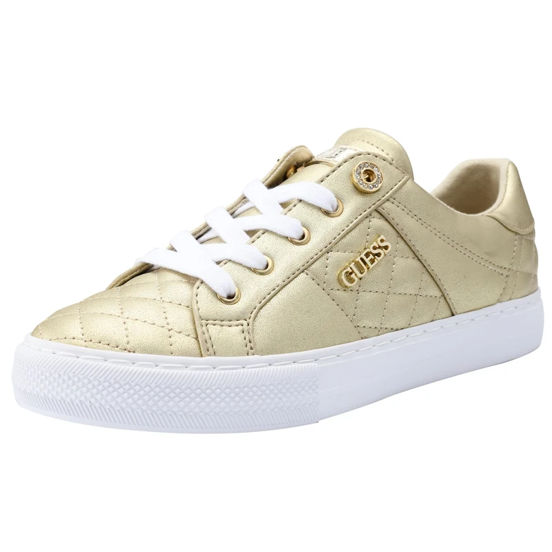 GUESS Women's Loven Sneaker, Gold 710, 4.5 UK