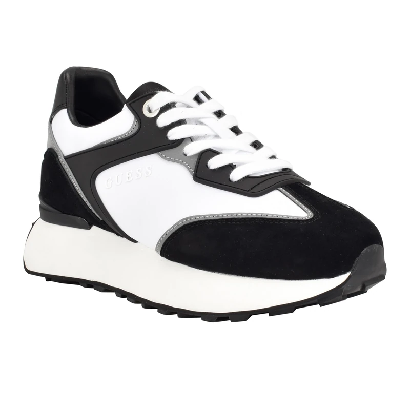 GUESS Women's Luchia Sneaker, Black Multi, 9 UK