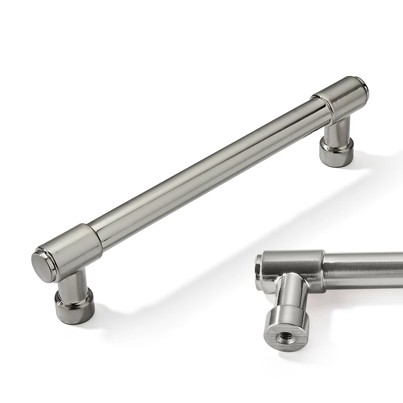 CABDM 10 Pack 6 Inch Cabinet Handles - Nickeling Brushed Satin Finish: Pulls for Cabinets & Cupboards