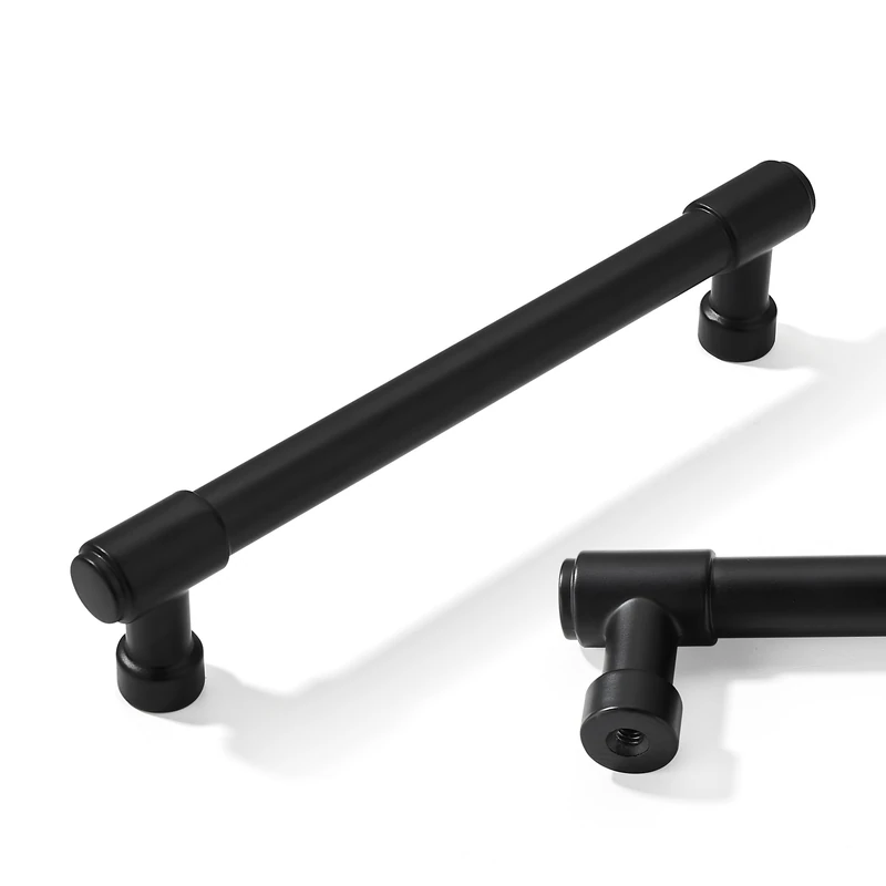 CABDM 10 Pack 6 Inch Cabinet Handles Matte Black Pulls for Kitchen Drawers, Cabinets, Cupboards - Hardware Handles