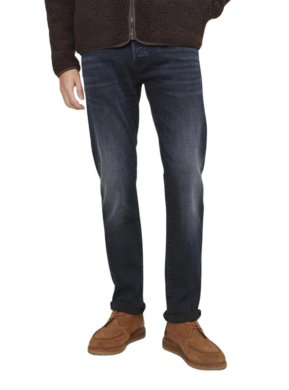 JACK & JONES Male Slim Fit Jeans Jjiglenn JJFOX 50SPS CB 104 Slim Fit Jeans, Blue Denim, 32 W/34 L