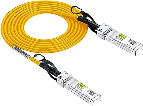 10Gtek 10G SFP+ DAC Cable - Twinax SFP Cable for Cisco SFP-H10GB-CU1M, Ubiquiti UniFi, D-Link, Supermicro, Netgear, Mikrotik, Fortinet, 1-Meter(3.3ft), Yellow