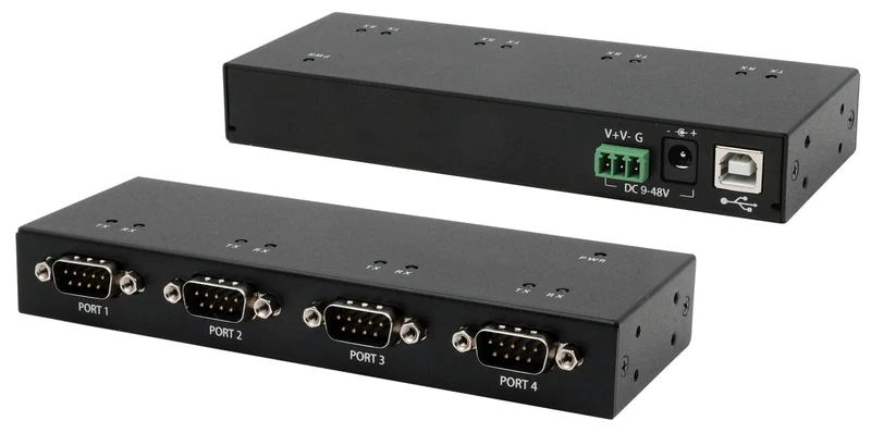 Exsys EX-13074HM USB 2.0 to 4 x Serial RS-232 FTDI Chip Set Metal Housing