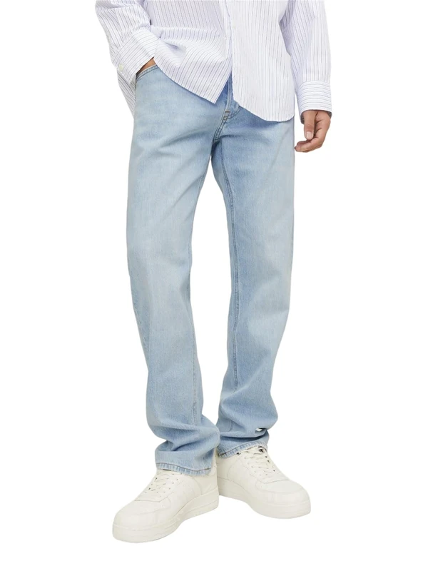 JACK & JONES Male Tapered Fit Jeans JJIMIKE Jjoriginal SBD 516 Noos Comfort Fit Jeans, Blue Denim, 33 W/36 L