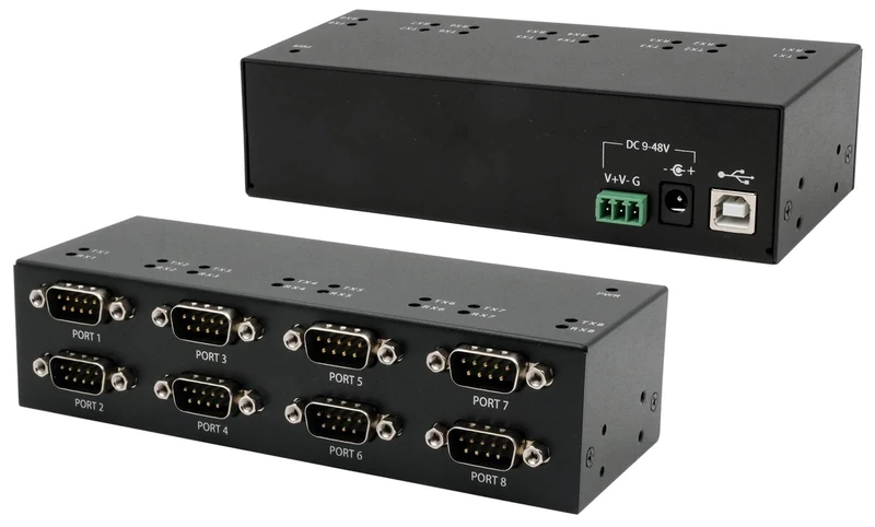 Exsys EX-13078HM USB 2.0 to 8x Serial RS-232 FTDI Chipset Metal Case