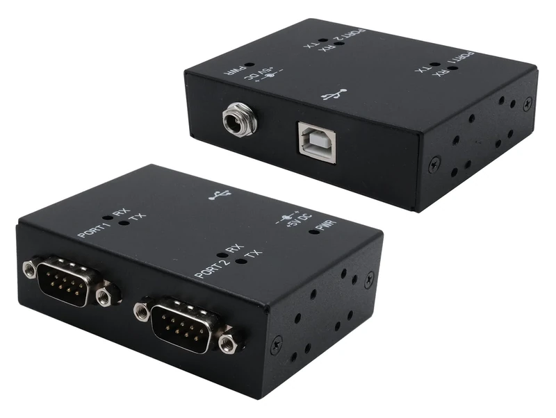 Exsys EX-13072HM USB 2.0 to 2x Serial RS-232 FTDI Chipset Metal Case