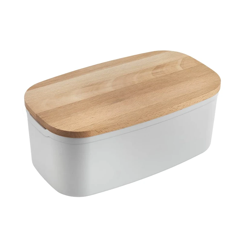 Metaltex Bready 585020000 Bread Bin Off-White Wood