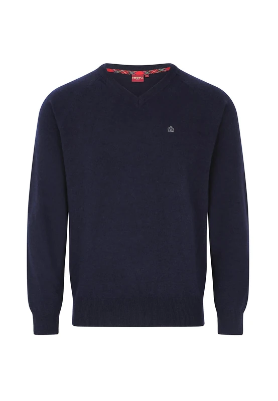 merc Men's Conrad Wool Blend Sweater Pullover, Navy, M