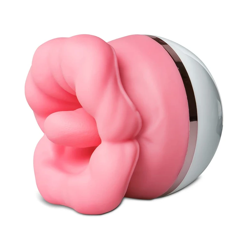 BeHorny Rechargeable Silicone Mouth Tongue Vibrator,3 Modes, Pink