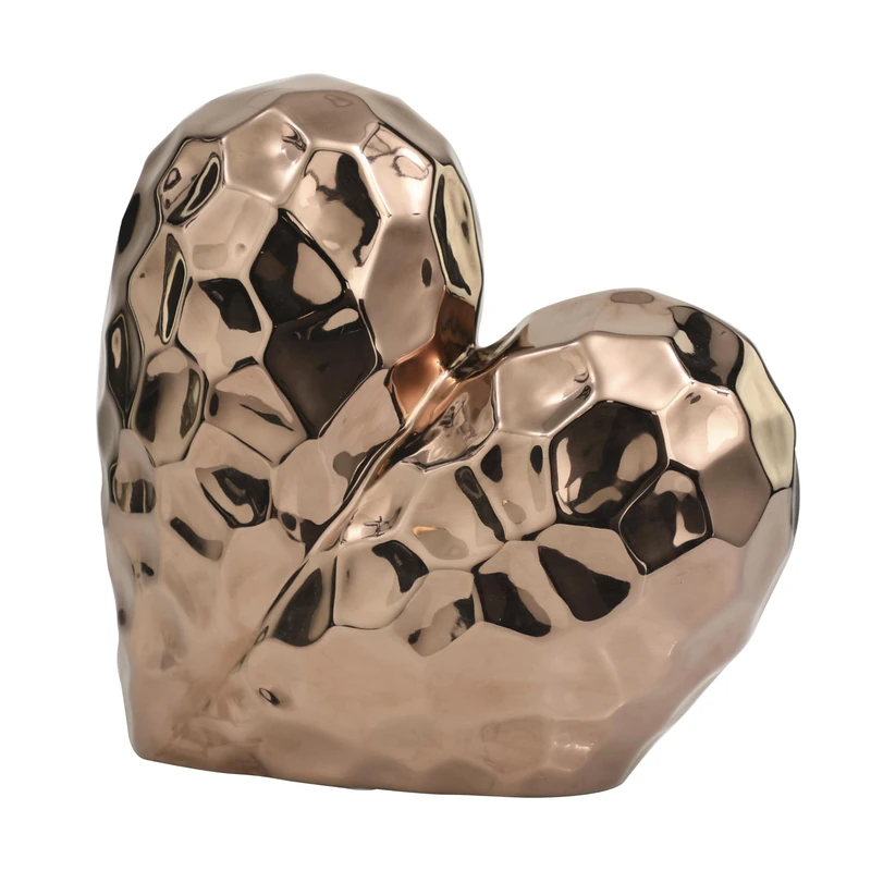 Deco 79 Sculpture, Ceramic, Rose Gold, 11" x 6" x 11"