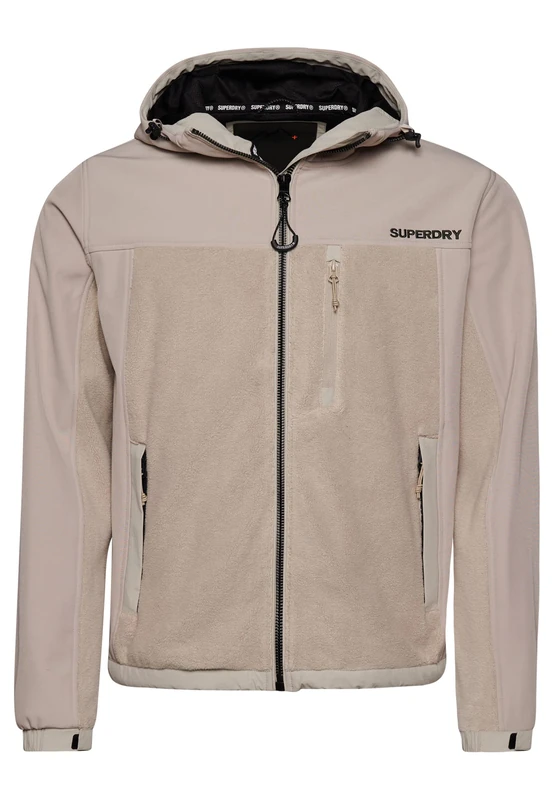Superdry Men's Code Hybrid Trekker Jacket, Willow Grey, XL