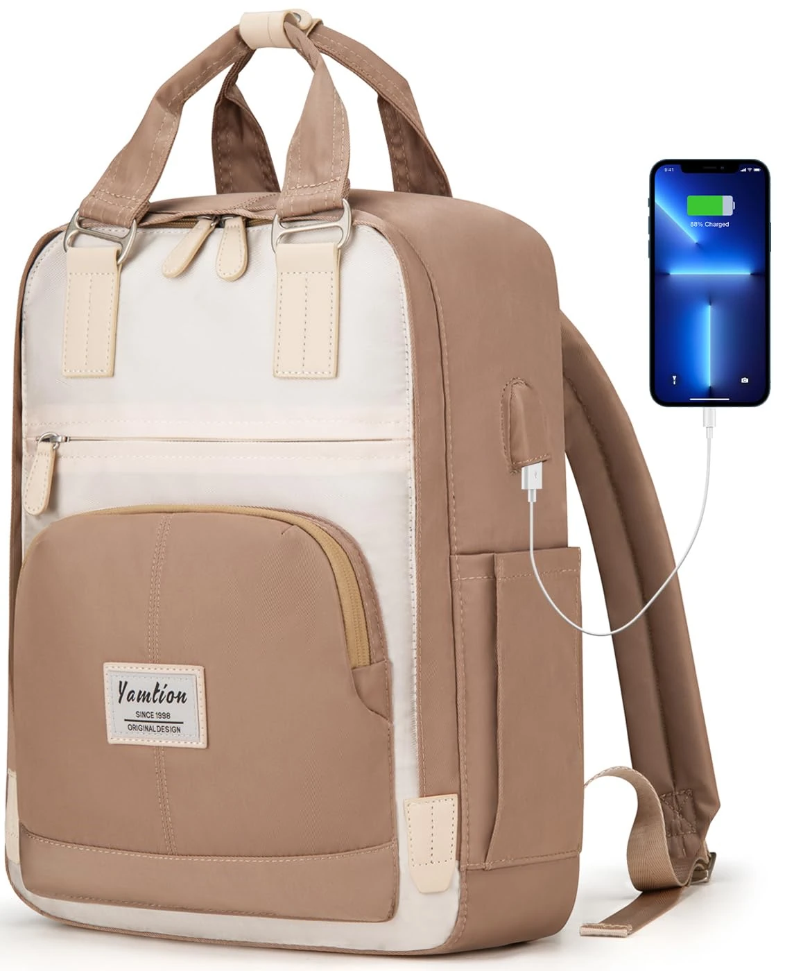 YAMTION Backpack Laptop Women Backpack Men,Bookbag School Backpack for Girls for High School College