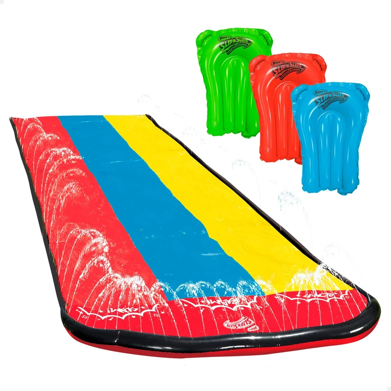 COLORBABY 47021 Slip 'N Slide Water Slide Track, Measures 16 Feet with 3 Surfboards, Water Games, Outdoor Toys, Pool Games, Outdoor Games for Boys and Girls
