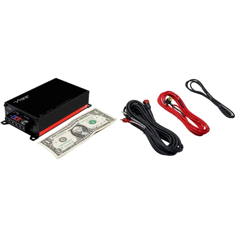 VIBE Powerbox Micro Mono Amplifier - 1 x 400W, Black & Critical Link 2.5m OFC Rapid wiring kit