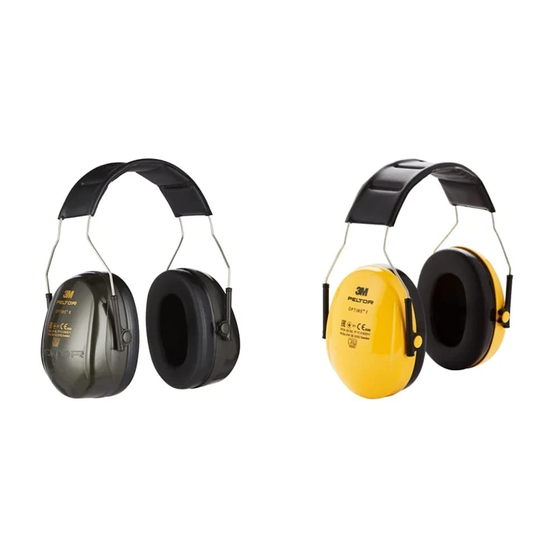 3M H520AC1 Peltor Optime II Comfort Earmuffs, Black, (94-105 dB) Peltor Optime I Earmuff H510A; Hearing Protection against noise levels in the range of 87-98 dB (SNR 27dB), yellow