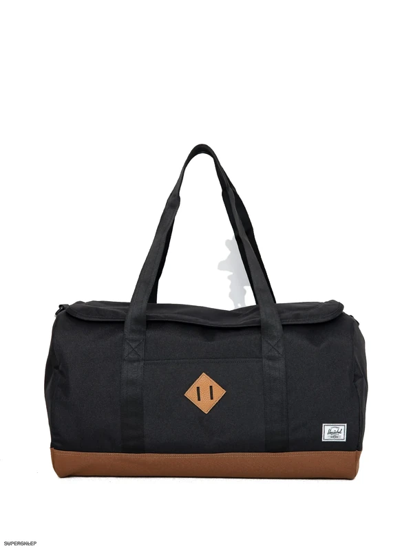 Herschel Heritage Duffle Bag, Black/Saddle Brown