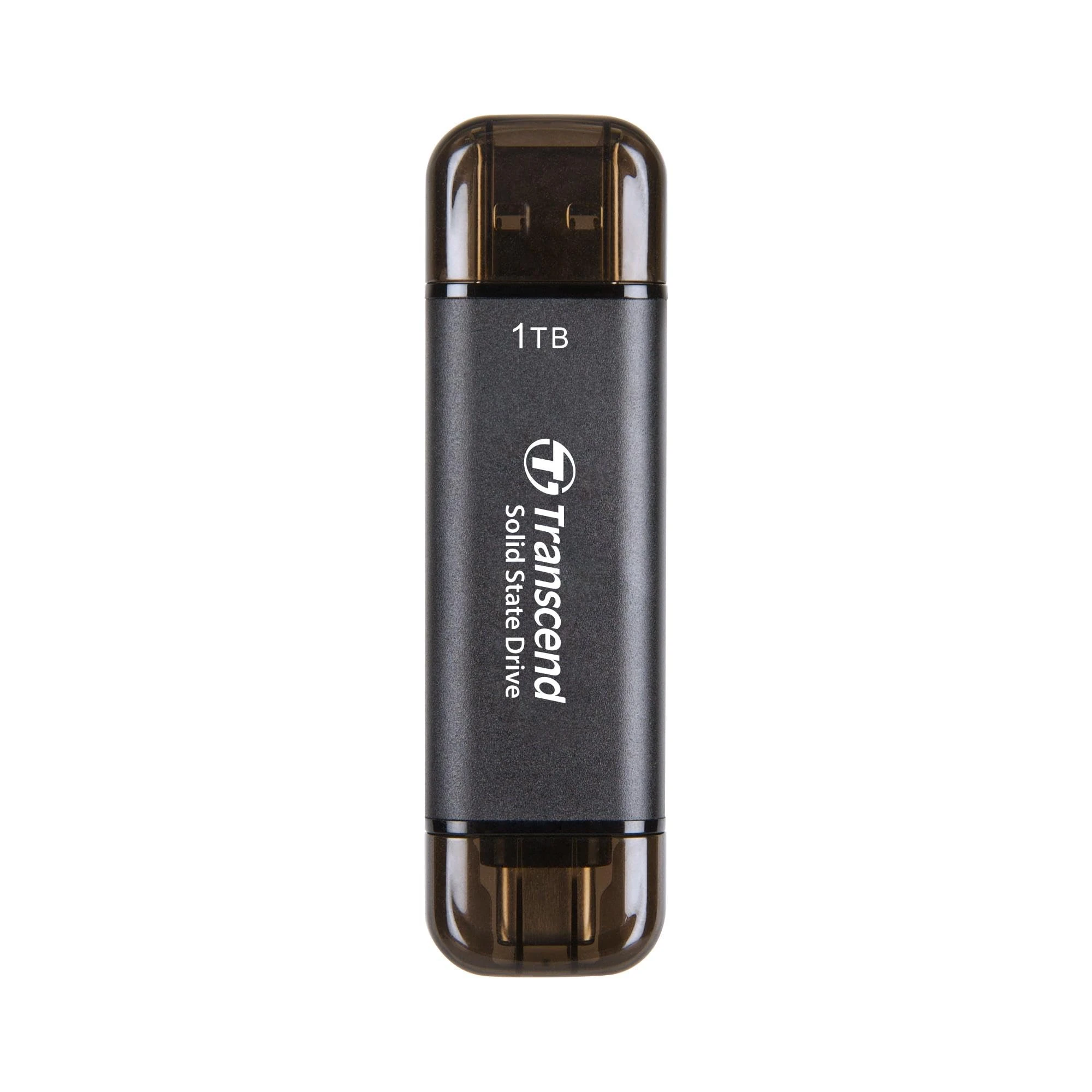 Transcend 1TB External SSD ESD310C Type-A/Type-C Compatible PS4/PS5 Black- TS1TESD310C