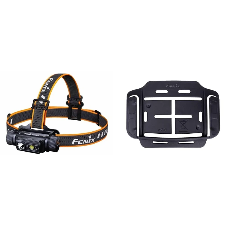 FENIX Unisex's HM70R Rechargeable 21700 Powered Headlamp, Neutral White and Red LEDs & ALG-03 V2.0 Helmet Mount HL60R HM65R & HL55,Black