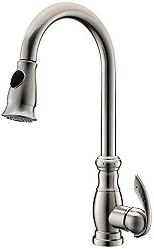 ANIFM Sink Tap，Kitchen Bathroom Sink Tap，Kitchen Faucet - Commercial High Single Handle Kitchen Sink Faucet with Pull Out Sprayer, Modern Kitchen Faucet with Pull Down Sprayer Comfortable anniversary