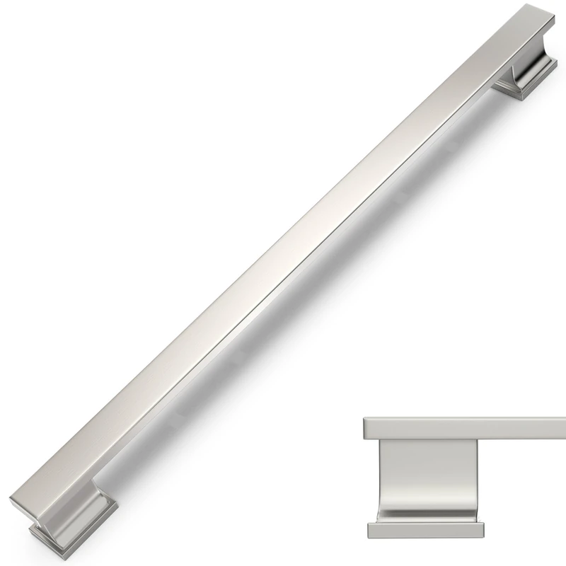 COTYKILEY 6 Pack 10 Inch(256mm) Brushed Satin Nickel Cabinet Handles Kitchen Cabinet Pulls Cabinet Door Handles Kitchen Cabinet Hardware