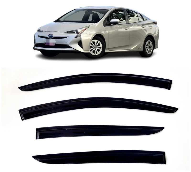 BGGTYRSD Side Window Visor Sun Deflector Rain Guard Vent Shade Fits Toyota Prius 2016 2017 2018 2019 2020 2021 2022