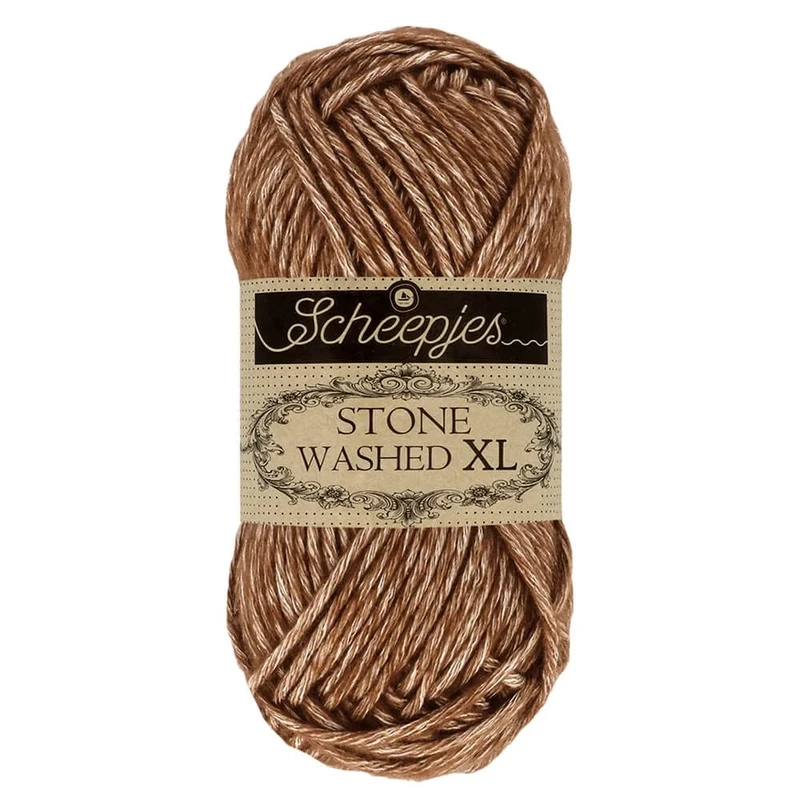 Scheepjes - Scheepjes Stone Washed XL 862 Brown Agate Yarn - 10x50g