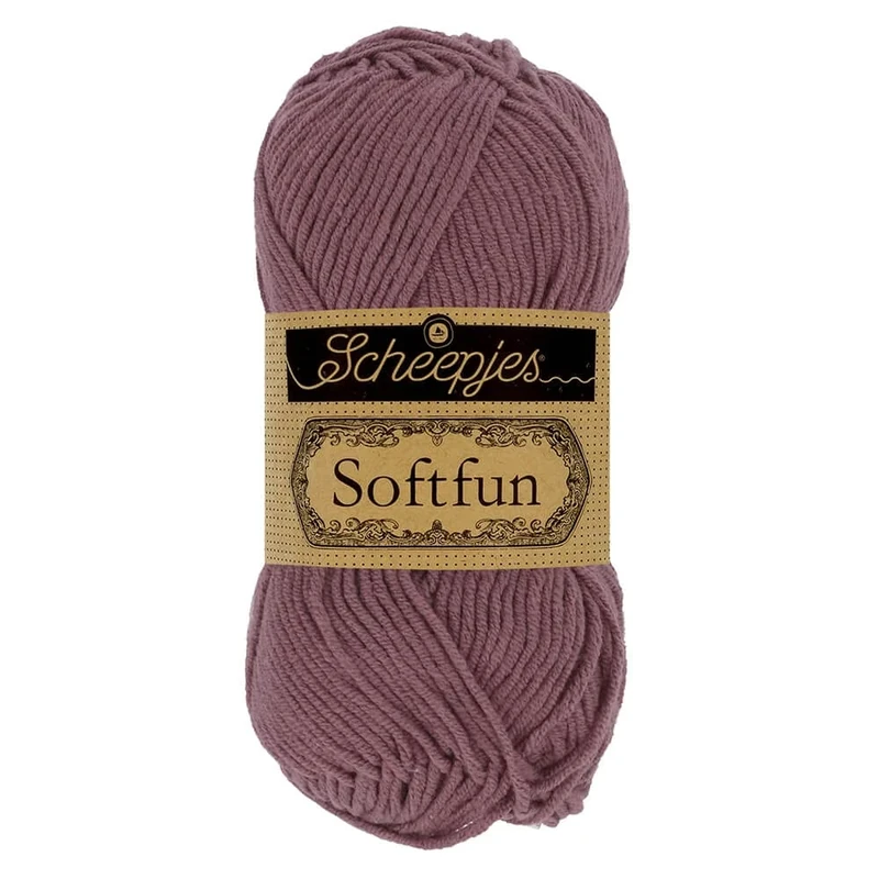 Scheepjes - Scheepjes Softfun 2624 Mauve Yarn - 10x50g