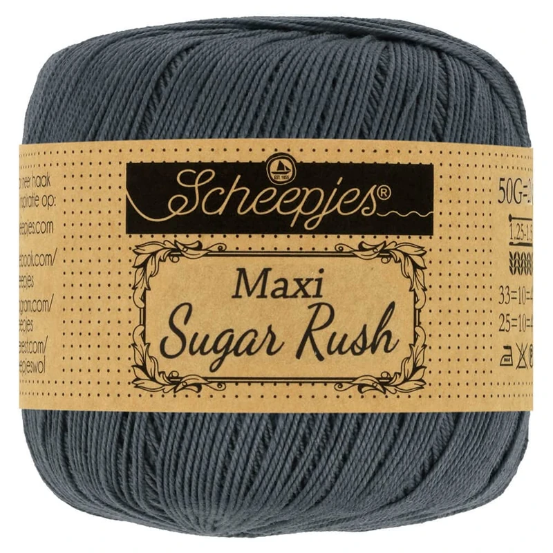 Scheepjes - Scheepjes Maxi Sugar Rush 393 Charcoal Yarn - 10x50g