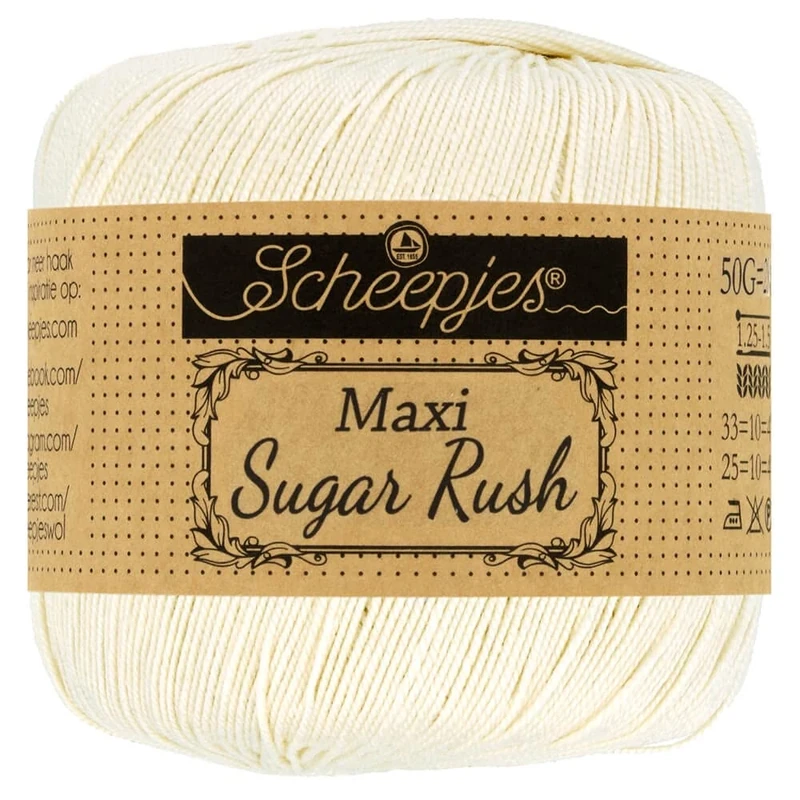 Scheepjes - Scheepjes Maxi Sugar Rush 130 Old Lace Yarn - 10x50g