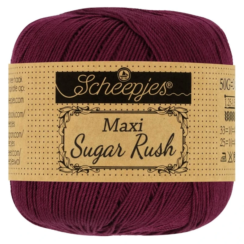 Scheepjes - Scheepjes Maxi Sugar Rush 750 Bordeau Yarn - 10x50g