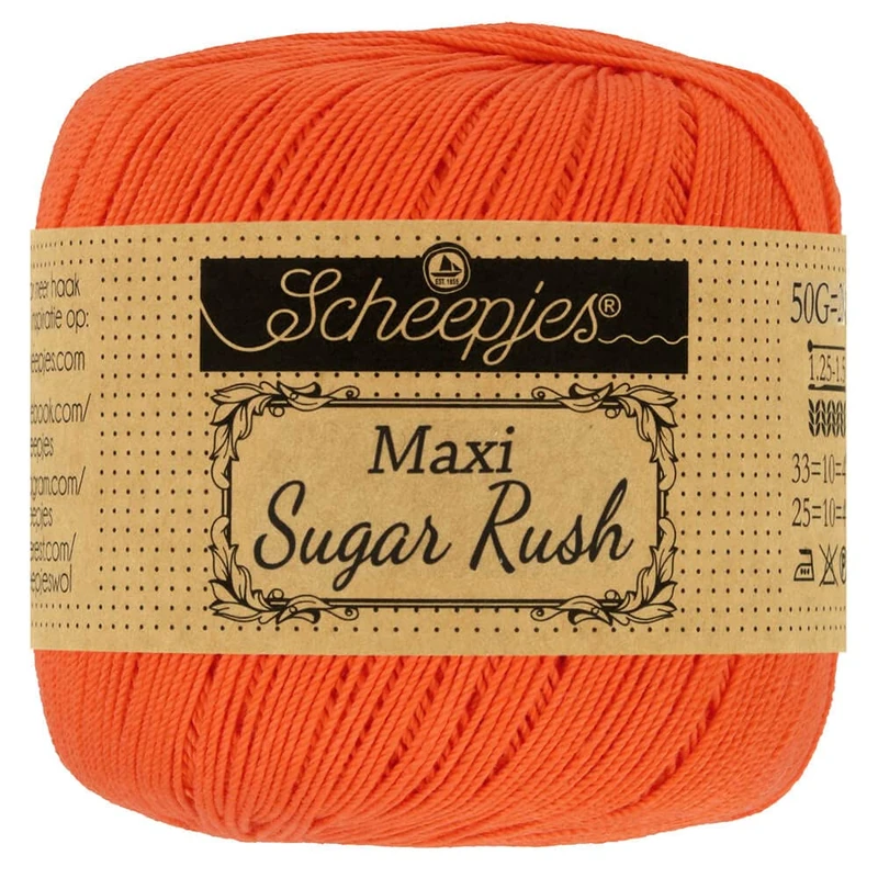 Scheepjes - Scheepjes Maxi Sugar Rush 189 Royal Orange Yarn - 10x50g