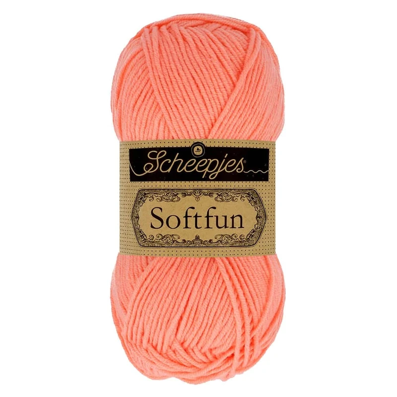 Scheepjes - Scheepjes Softfun 2636 Soft Coral Yarn - 10x50g