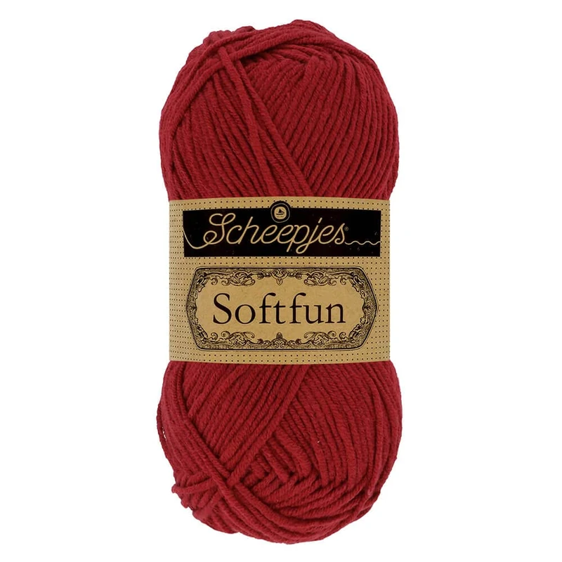 Scheepjes - Scheepjes Softfun 2492 Bordeaux Yarn - 10x50g