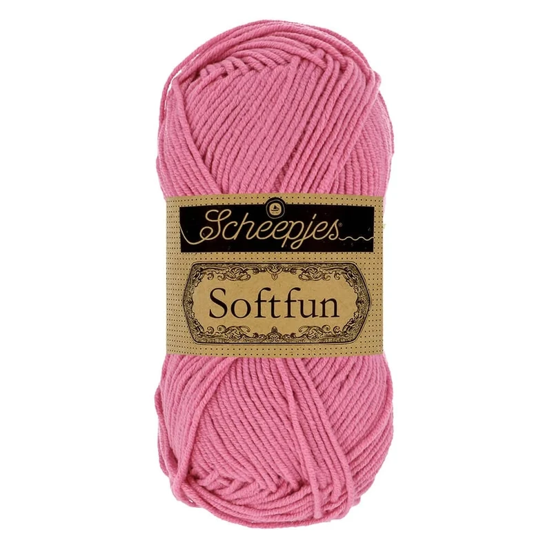 Scheepjes - Scheepjes Softfun 2480 Pink Yarn - 10x50g