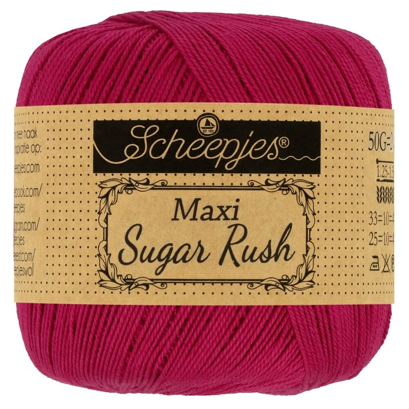 Scheepjes - Scheepjes Maxi Sugar Rush 192 Scarlet Yarn - 10x50g