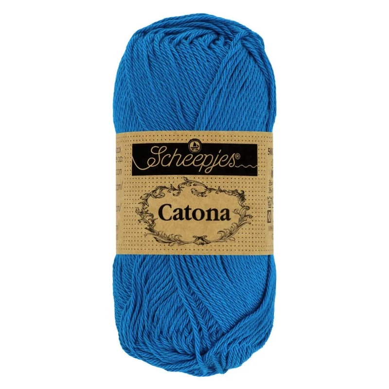 Scheepjes - Scheepjes Catona 201 Electric Blue Yarn - 20x25g