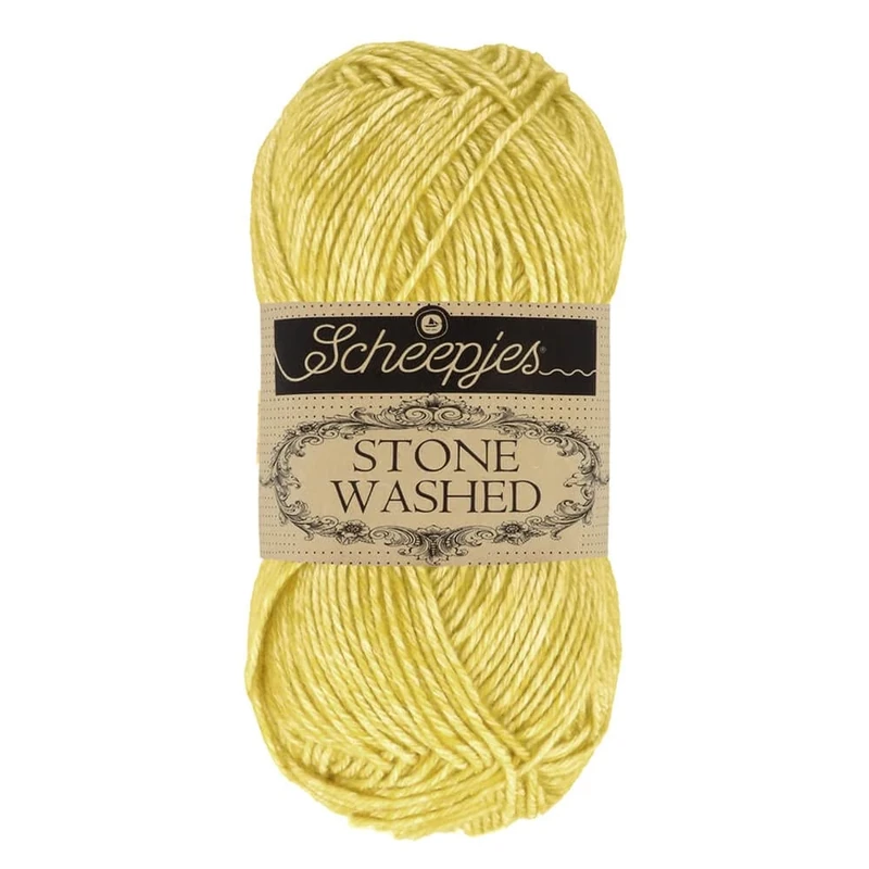 Scheepjes - Scheepjes Stone Washed 812 Lemon Quartz Yarn - 10x50g