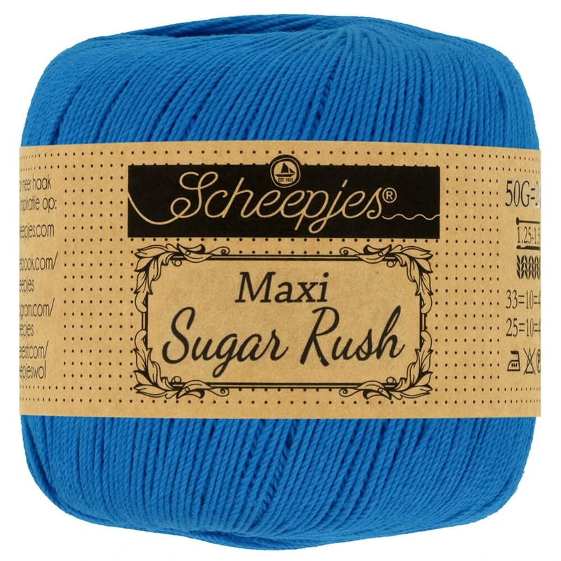 Scheepjes - Scheepjes Maxi Sugar Rush 201 Electric Blue Yarn - 10x50g