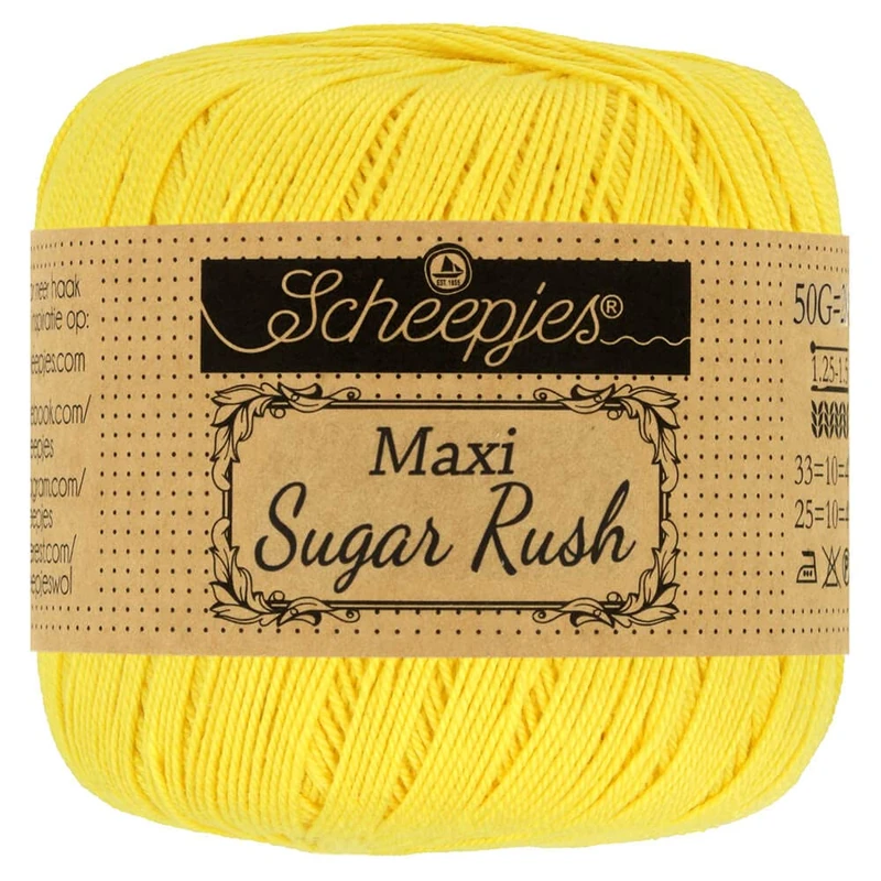 Scheepjes - Scheepjes Maxi Sugar Rush 280 Lemon Yarn - 10x50g