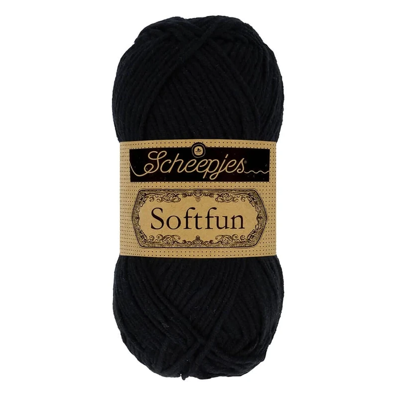 Scheepjes - Scheepjes Softfun 2408 Black Yarn - 10x50g