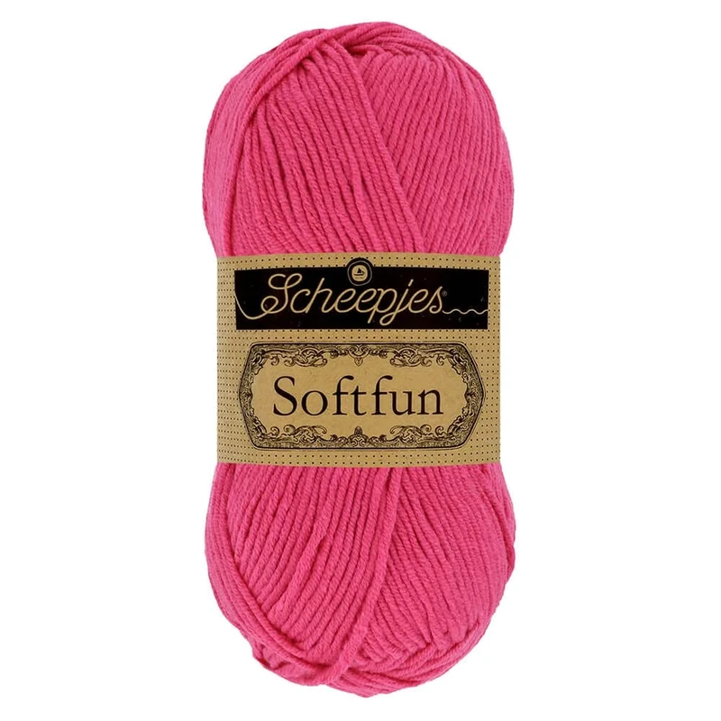 Scheepjes - Scheepjes Softfun 2495 Hot Pink Yarn - 10x50g