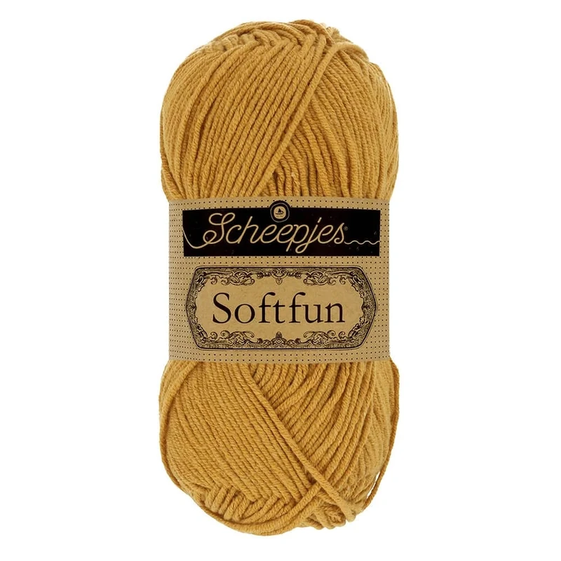 Scheepjes - Scheepjes Softfun 2621 Mustard Yarn - 10x50g