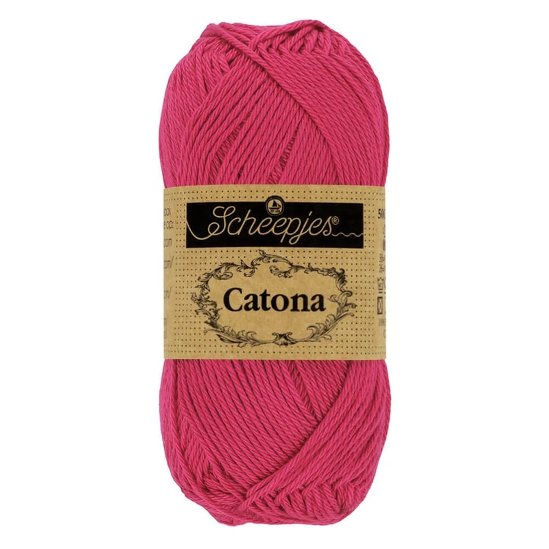Scheepjes - Scheepjes Catona 413 Cherry Yarn - 10x50g - Image 1