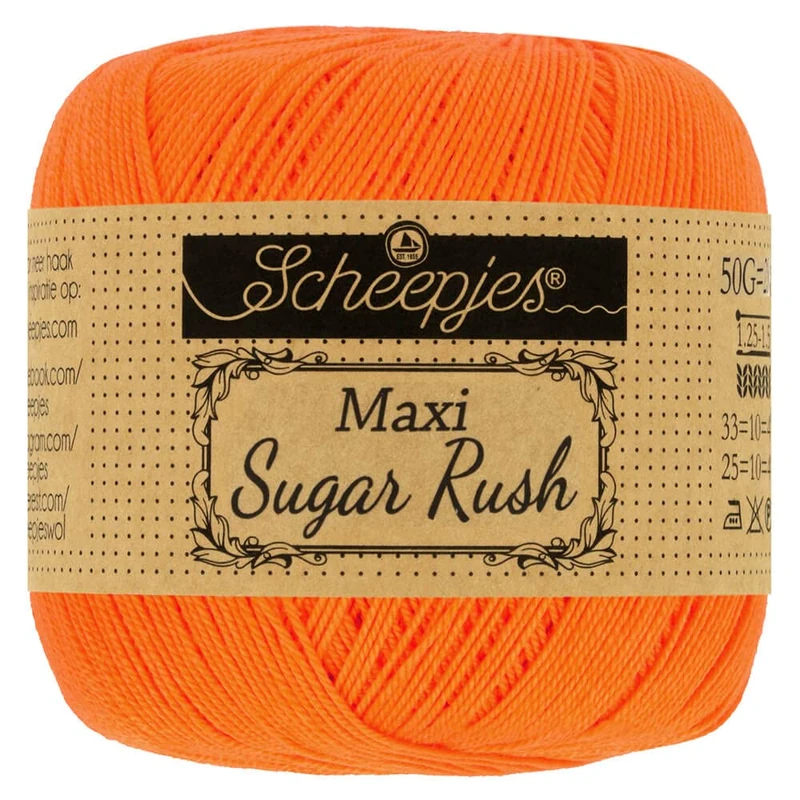 Scheepjes - Scheepjes Maxi Sugar Rush 281 Tangerine Yarn - 10x50g