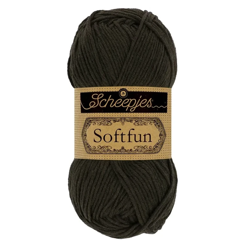 Scheepjes - Scheepjes Softfun 2628 Charcoal Yarn - 10x50g